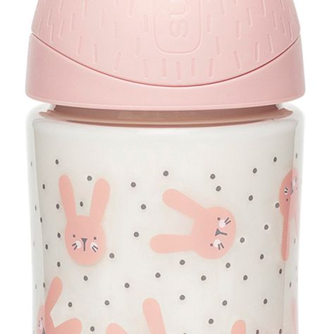Mamadera Premium Hygge Rosa de 150ml con Tetina Redonda de Silicona Flujo Lento +0 meses-1