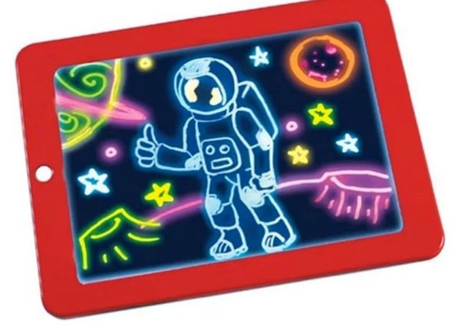 PIZARRA MÁGICA NIÑOS FLUORESCENTE + PLUMONES-0