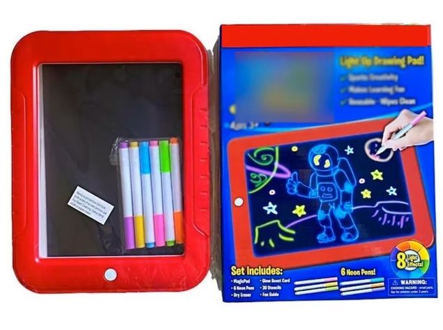 PIZARRA MÁGICA NIÑOS FLUORESCENTE + PLUMONES-1