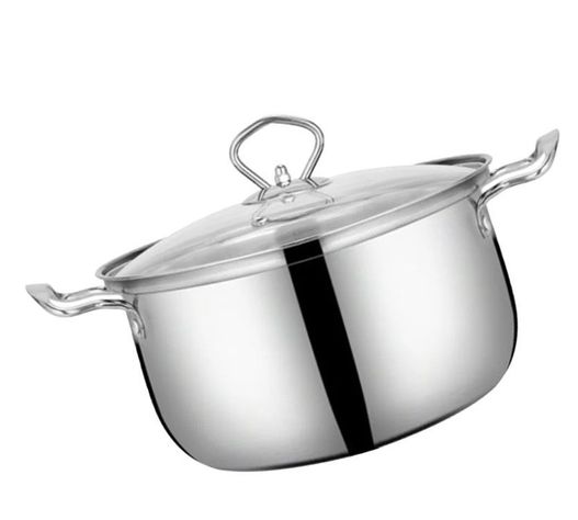 Juego De Ollas y Utensilios de Cocina 16-18-20-22-24cm 10P Plateado-1