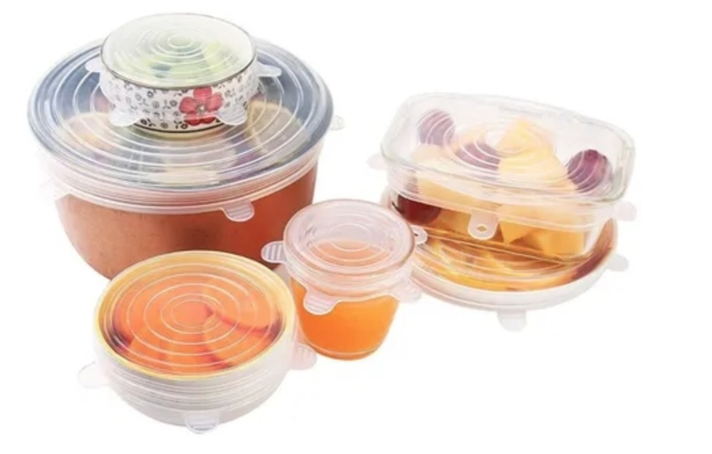 Pack 6 Tapas Cubiertas Almacenamiento Alimentos-3