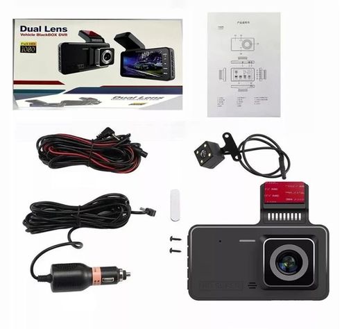 Camara Digital Vehiculo BlackBox Doble Lente Dashcam-2