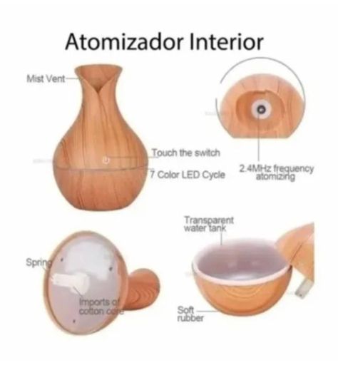 Humidificador Difusor Apariencia Madera-1