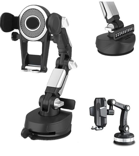 Soporte Para Teléfono con Brazo Robot Auto 360 Grados-0