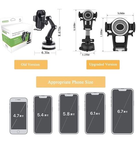 Soporte Para Teléfono con Brazo Robot Auto 360 Grados-1