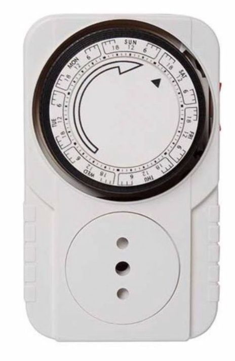 Timer Temporizador Eléctrico Analogico 24 Horas Adaptador-2