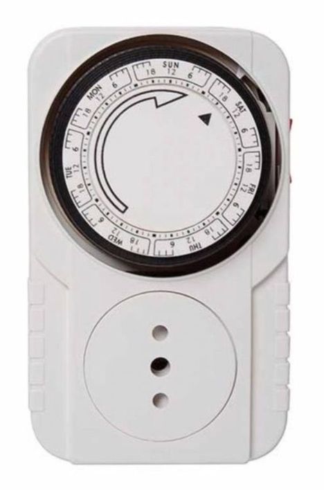 Timer Temporizador Eléctrico Analogico 24 Horas Adaptador-0