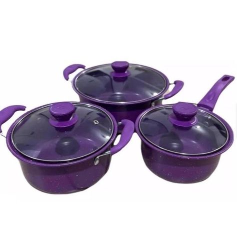 Juego De Ollas y Utensilios de Cocina 14 Piezas MORADO-2
