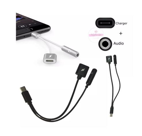 Adaptador Usb c Jack 3.5 + Usbc Hembra-1