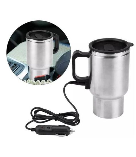 2 x Vaso Tazón Mug Termo Calentador Auto 12v Cafe -3
