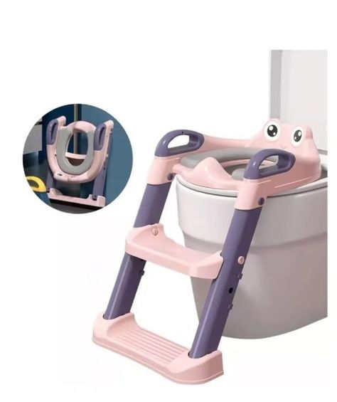 Adaptador Escalera Asiento Baño Para Niñas Rosado-0
