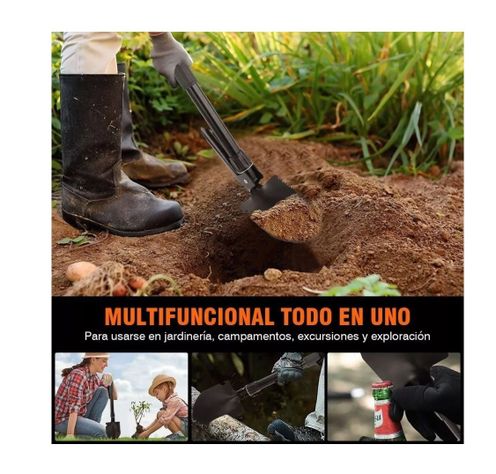 Pala Plegable 2 En 1 Militar Multifuncional Campin-5