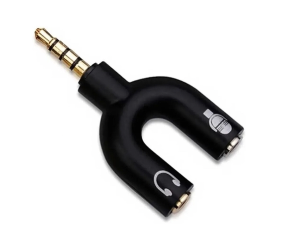 Splitter Adaptador 3.5mm Audio Separa Microfono Audifono Pc -0