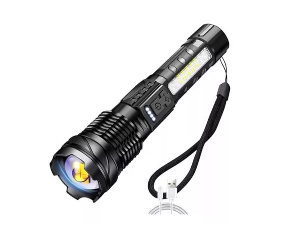 Linterna Led Usb Titanium Tactical Laser Pro Camping Trail, Color: Negro, Color De Luz: Negro-0