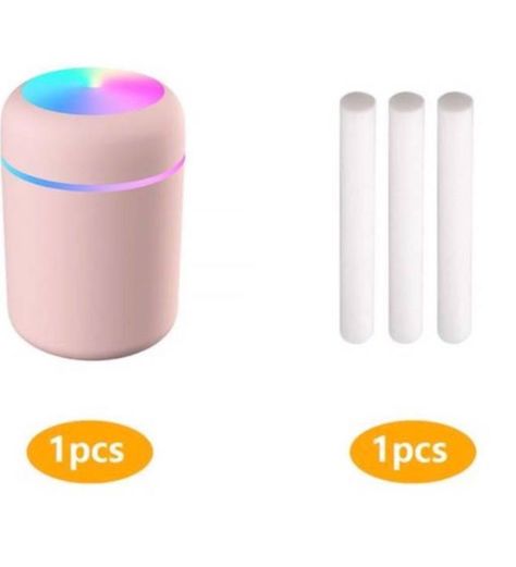 Humificador Difusor De Aire Luz Led Rgb Usb ROSADO-2