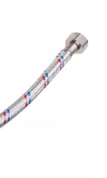 Tubo Flexible 50 Cms Agua Caliente y Fría 1/2 y 3/8-1