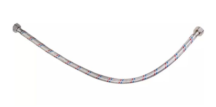 Tubo Flexible 50 Cms Agua Caliente y Fría 1/2 y 3/8-0