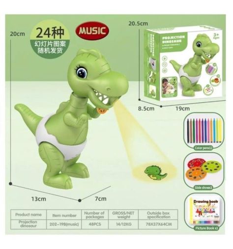 Proyector Dinosaurio Didáctico Con Sonido Para Dibujar-1