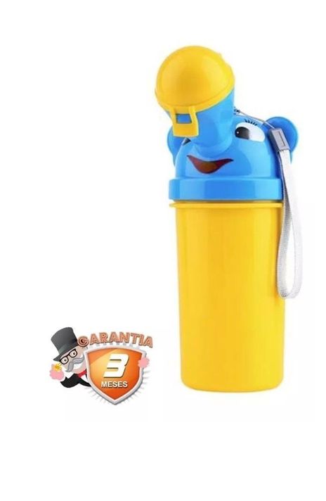 Urinario Infantil Portátil Niños Botella Color Amarillo Liso-2