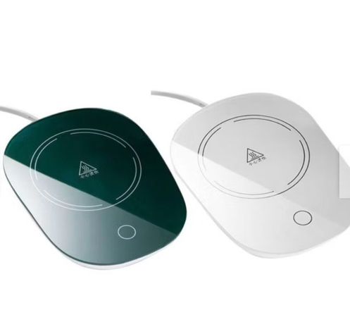 Calentador Calienta Tazas Cafe Te Portavasos USB Verde Blanco-0