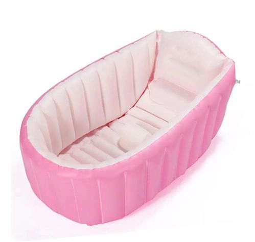 Bañera Inflable Portátil Para Niños Celeste-3