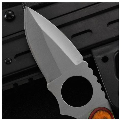 Cuchillo de Camping de hoja fija con funda-1