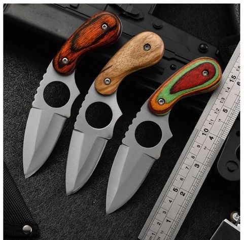 Cuchillo de Camping de hoja fija con funda-3
