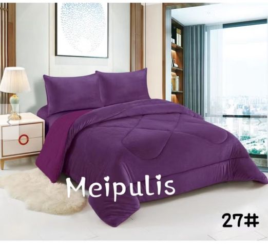 Cubrecama Sherpa Coral 2,00 x 2,30 MORADO LISO 2P-1