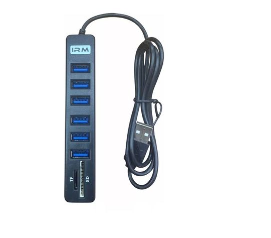 Hub Usb 3.0 Hi-speed 6 Puertos Con Ranura Sd + Flash-0