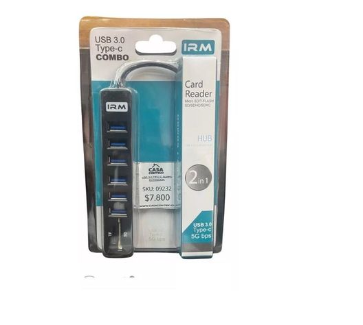 Hub Usb 3.0 Hi-speed 6 Puertos Con Ranura Sd + Flash-2