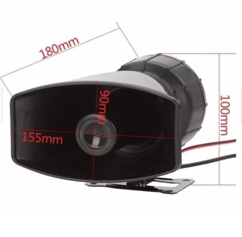 Bocina Auto Sirena 100W Policial Guardia Megafono -3