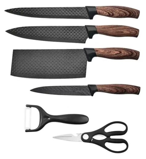 Juego de Cuchillos de Cocina Cleaver y Tijeras 6 Piezas-0