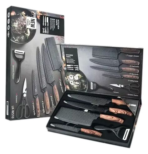 Juego de Cuchillos de Cocina Cleaver y Tijeras 6 Piezas-3