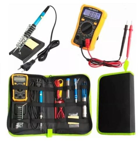 Cautin Soldadura Kit Accesorios 60w c/ Tester-0
