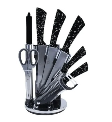 Set De Cuchillos Juego De Cocina Acero Inox Duradero-0