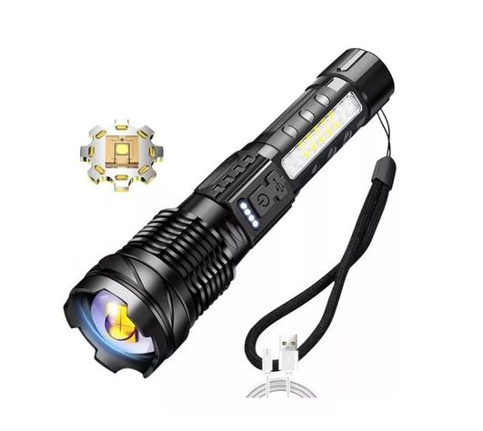 Linterna Led Tactical Titanium Laser Pro Camping Trail Usb-3