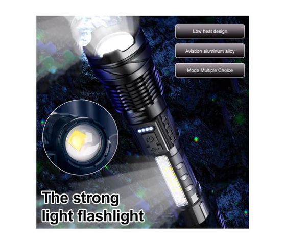 Linterna Led Tactical Titanium Laser Pro Camping Trail Usb-4