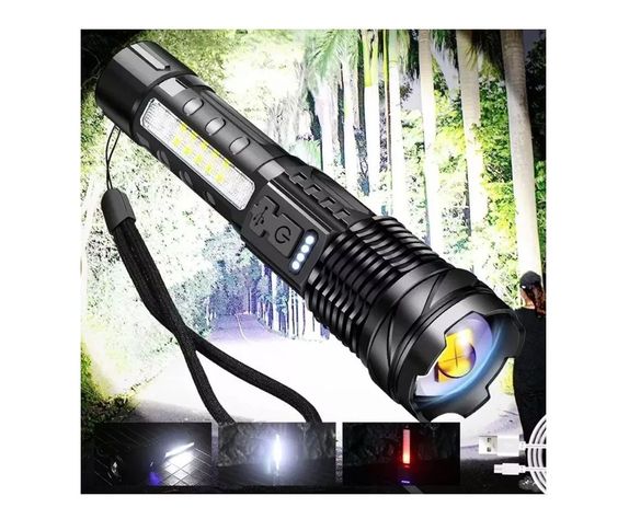 Linterna Led Tactical Titanium Laser Pro Camping Trail Usb-5