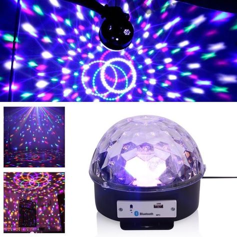 BOLA MAGICA DISCO LUZ LED PARLANTE INALAMBRICA RGB CON CONTROL-1
