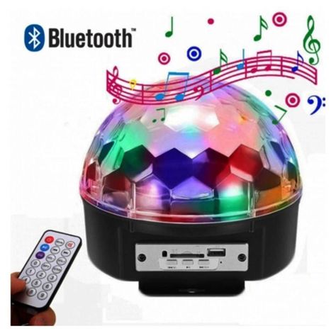 BOLA MAGICA DISCO LUZ LED PARLANTE INALAMBRICA RGB CON CONTROL-0
