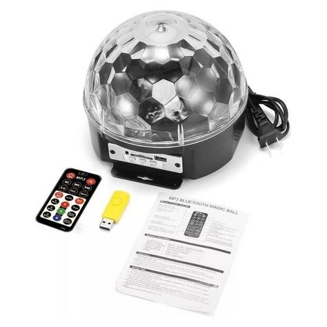 BOLA MAGICA DISCO LUZ LED PARLANTE INALAMBRICA RGB CON CONTROL-2