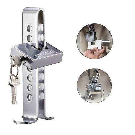 Traba Pedal + Candado + Llaves Seguridad Auto Robo-1