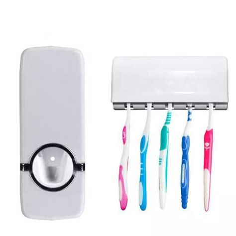 Dispensador De Pasta Crema Dental Organizador Cepillos-0