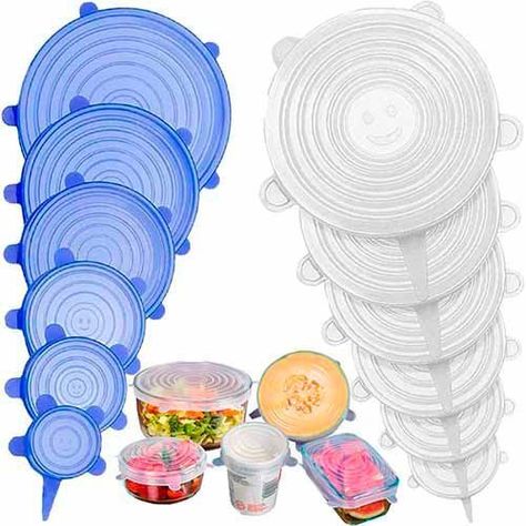 Set de 6 tapas para conservación de alimentos -2