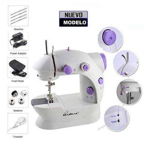 MAQUINA COSER DE MANO PORTÁTIL MINI SEWING MACHINE 4EN1-1