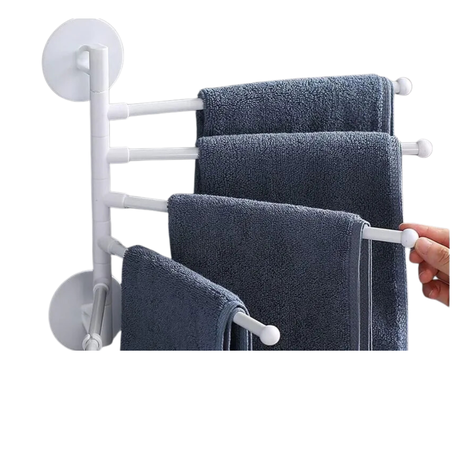 Colgador De Toalla 4 Brazos 180 Grados Baño-1