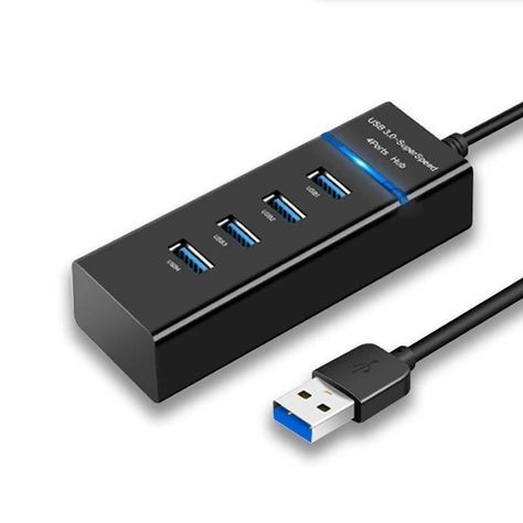 Hub Usb 3.0 4 Puertos De Alta Velocidad Con Indicador Led-0