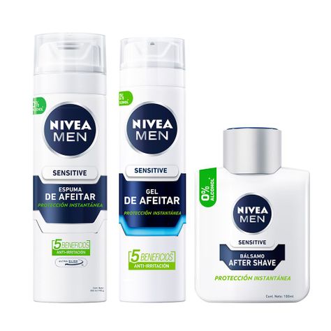 Pack Gel y Esmupa Afeitado+Balsamo After Shave Nivea Men-0