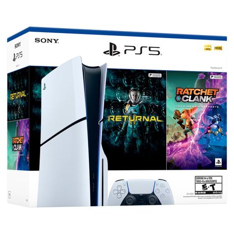 Consola Playstation PS5 Slim Con Disco + 2 Juegos-1
