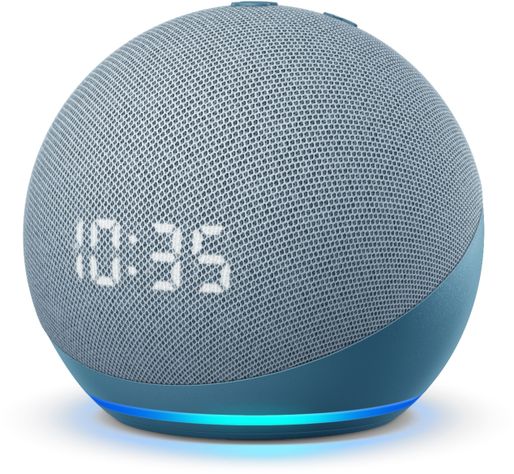 Amazon Echo Dot 4 Parlante Inteligente Con Reloj Alexa Azul-0
